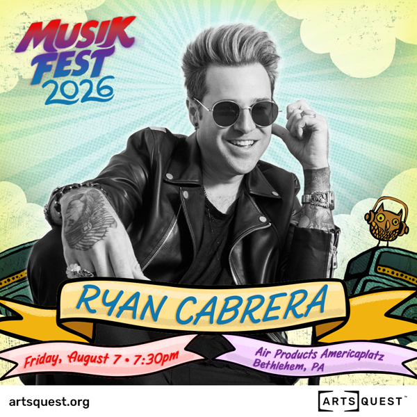 Ryan Cabrera to perform at musikfest in August 2026